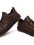 Erkek Kahverengi Bağcıklı Deri Sneaker 25WFD693418 10