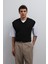 Siyah Örgü Erkek Triko Yelek 1