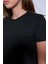Siyah Basic Kadın T-Shirt 5