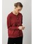 Düğmeli Basic Triko Hırka-Bordo 4