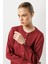 Düğmeli Basic Triko Hırka-Bordo 5