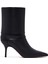 Kadın Siyah Ince Topuklu Deri Bot 25AFD490318 1