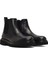 Erkek Siyah Bağcıklı Deri Chelsea Bot 25WFD722418 4