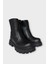 Kız Çocuk Lastik Detaylı Kalın Taban Bot Siyah 3