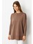 Ribana Detaylı Triko Tunik-Mokka 5