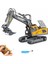 Uzaktan Kumandalı Full Fonksiyon Metal Premium Model Bulldozer, Ekskavatör ve Kamyon 1:16 Ölçek Şarjlı Sesli Işıklı 3 Model (Tam Fonksiyon) (Ekskavatör) 1