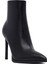 Kadın Siyah Fermuarlı Yüksek Ince Topuklu Deri Bot 25WFD491318 8