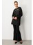 Kurdele Taş Detaylı Triko Tunik-SİYAH 3