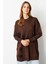 Simli Çiçek Detaylı Triko Tunik-KAHVE 9