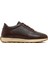 Erkek Kahverengi Bağcıklı Deri Casual Sneaker 25WFD675414 1