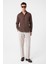 Kahve 100% Keten Comfort Fit Erkek Gömlek 2