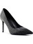Kadın Siyah Taşlı Ince Topuklu Deri Stiletto 25WFD4910TS 8