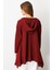 Asimetrik Kesim Kapüşonlu Dokuma Tunik-BORDO 7