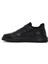 Erkek Siyah Bağcıklı Kalın Tabanlı Deri Casual Sneaker 25WFD674618 2