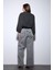 Antrasit Bel Lastikli Crop Kadın Mont 5