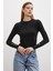 Kollu Düğmeli Bluz Siyah 4