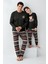 Erkek Aile Bear My Little Friend %100 Pamuklu 4 Mevsim Uzun Kollu Pijama Takım 3