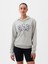 Kadın LIGHT HEATHER GREY B08 Gap Logo Havlu Kumaş Sweatshirt 6