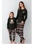 Kadın Aile Bear My Little Friend %100 Pamuklu 4 Mevsim Uzun Kollu Pijama Takım 3