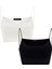 Siyah-Ekru 2'li Paket Kadın Askılı Top 8