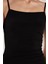 Kadın Slim Fit Dar Kesim Esnek U Yaka Midi siyah Elbise 3