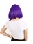 Küt Kahküllü Fiber Sentetik Peruk - Mor 4