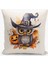 4 Lü Çift Taraflı Dijital Baskı Kırlent Kılıfı Halloween Sonbahar Temalı 3