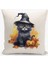 4 Lü Çift Taraflı Dijital Baskı Kırlent Kılıfı Halloween Sonbahar Temalı 4