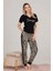 Lady Lingerie Zebra Desen Bayan Pijama Takım 2