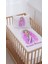 %100 Pamuk Anne Yanı Beşik Nevresim Takımı (60X100) Pembe Elsa 1