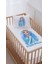 %100 Pamuk Anne Yanı Beşik Nevresim Takımı (60X100) Mavi Elsa 1