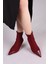 VİRREY Cilt Garnili Strech Topuklu Bot BORDO 4