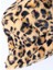 Kahverengi Leopar Desenli Peluş Şapka 2