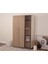 İtra 3 Kapaklı Gardırop – Krem Gövde, Meşe MDFLAM Camlı Kapak 1