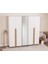 İtra 5 Kapaklı Gardırop – Krem Gövde, Krem MDFLAM Aynalı Kapak 1