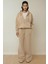 Kadın Oversize Fermuarlı Kapüşonlu Sweatshirt Natural 2