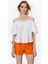 Çizgi Desenli Mini Kadın Şort Oranj Y1712081_011 2
