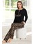 Lady Leoplar Desenli Uzun Kollu Pijama Takımı 1