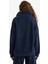 Oversize Dik Yaka Fermuarlı Baskılı Polar Lacivert Kadın Sweatshirt Y2649AZ/NV146 4