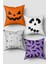 Korkutucu Halloween Temalı Cadılar Bayramı 4'lü Kırlent Kılıfı Seti 1