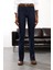 Koyu Lacivert Yüksek Bel Bootcut Jean 3