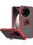 Tecno Camon 30 Uyumlu Kılıf Montreal Yüzüklü Mıknatıslı Silikon Kırmızı 1