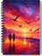 Deniz Günbatımı Sunset Tasarım Tel Spiralli 4'lü Hatıra, Günlük, Ajanda, Anı, Okul Defter Seti 3