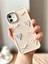 IPHONE 11 3D Fiyonk/kalp Dekorlu Ekru Kılıf 2