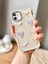 IPHONE 11 3D Fiyonk/kalp Dekorlu Ekru Kılıf 3