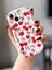 IPHONE 13 Kiraz / Fiyonk Desenli Ekru Renk Kılıf 1