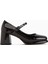 Junis Siyah Rugan Kadın Platform Topuklu Ayakkabı 2