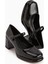Junis Siyah Rugan Kadın Platform Topuklu Ayakkabı 3