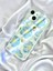 IPHONE 13 Mavi Çiçekli Şeffaf Kılıf 1