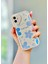 IPHONE 11 Kalp Detay Mavi Çiçekli Kılıf 1